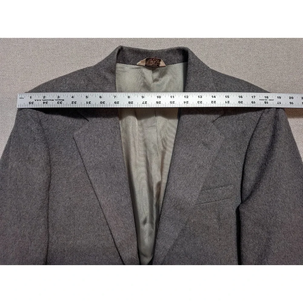 Hunt Valley Men's Blazer 38R Camel Hair Gray Sport Coat Jacket Made in USA